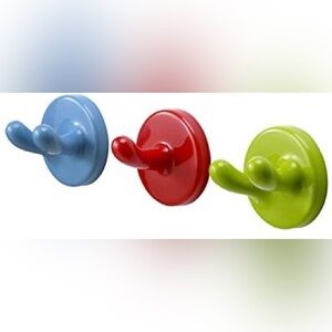 IKEA Krokig Wall Hanging Hooks 3-Pack Green/Red/Blue New primary colorful
